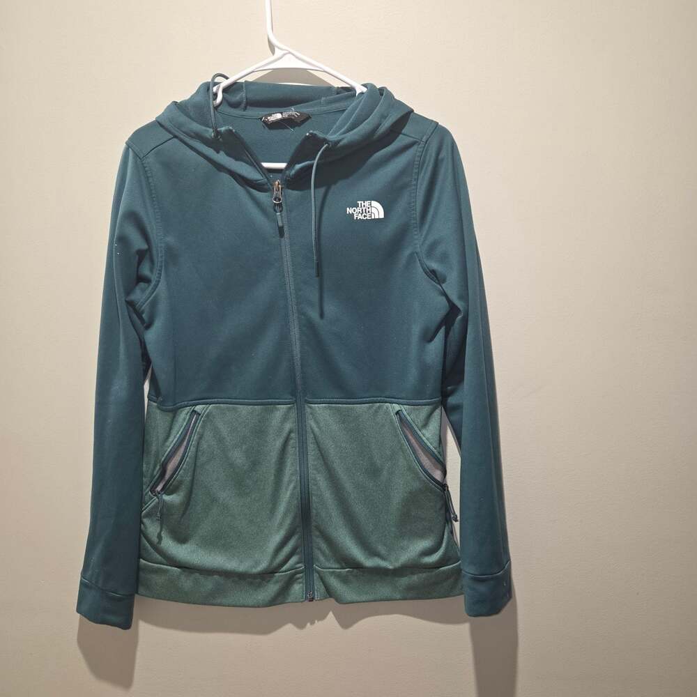 The North Face Women's Green Colorblock Full Zip Hoodie Jacket Size M